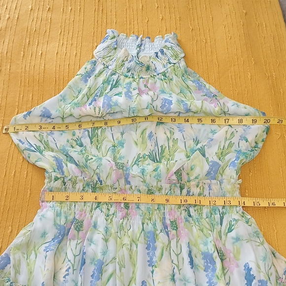 Taylor Size 10 Blue and Green Floral Maxi Dress - Picture 14 of 14